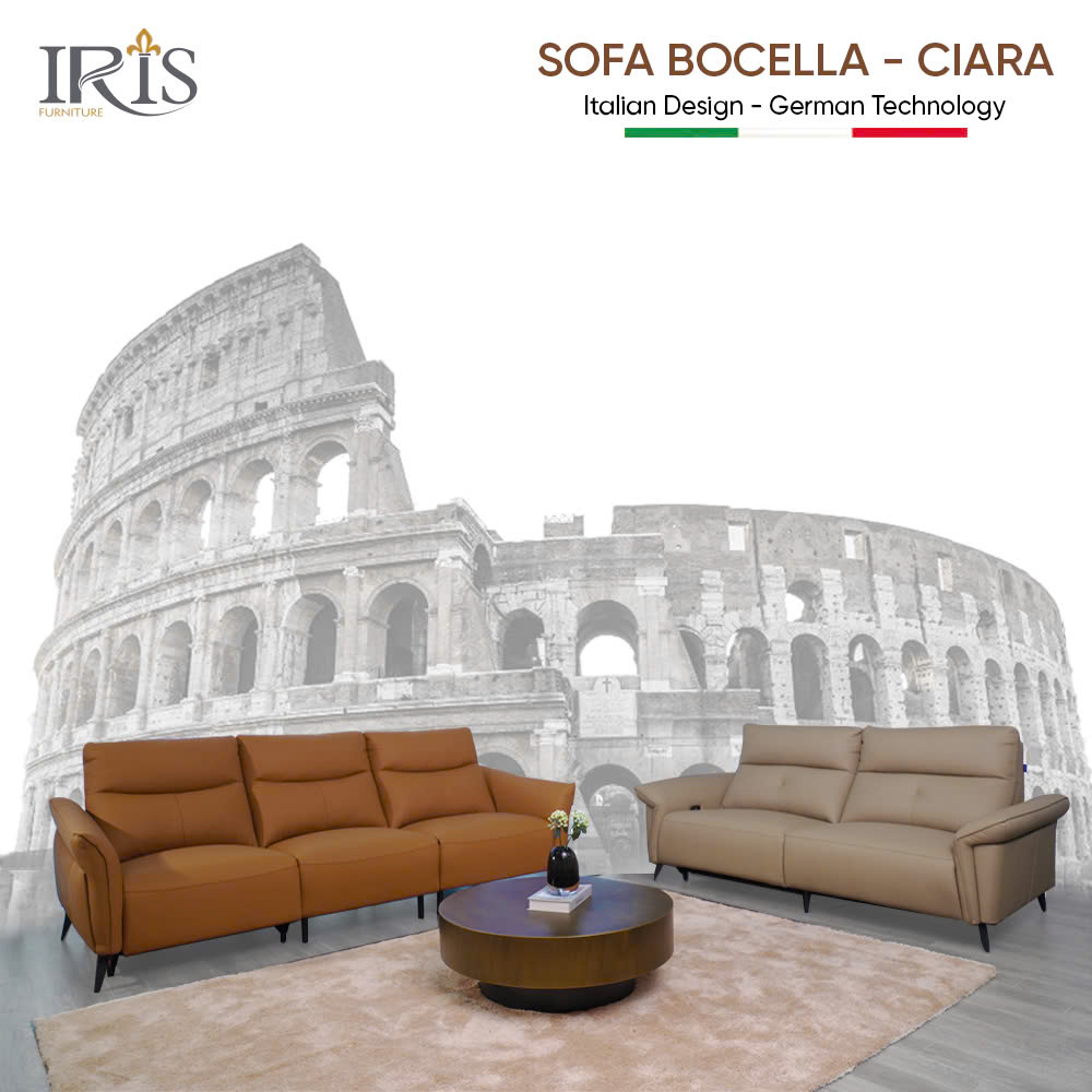 Sofa Bocella được thiết kế từ công nghệ Ý