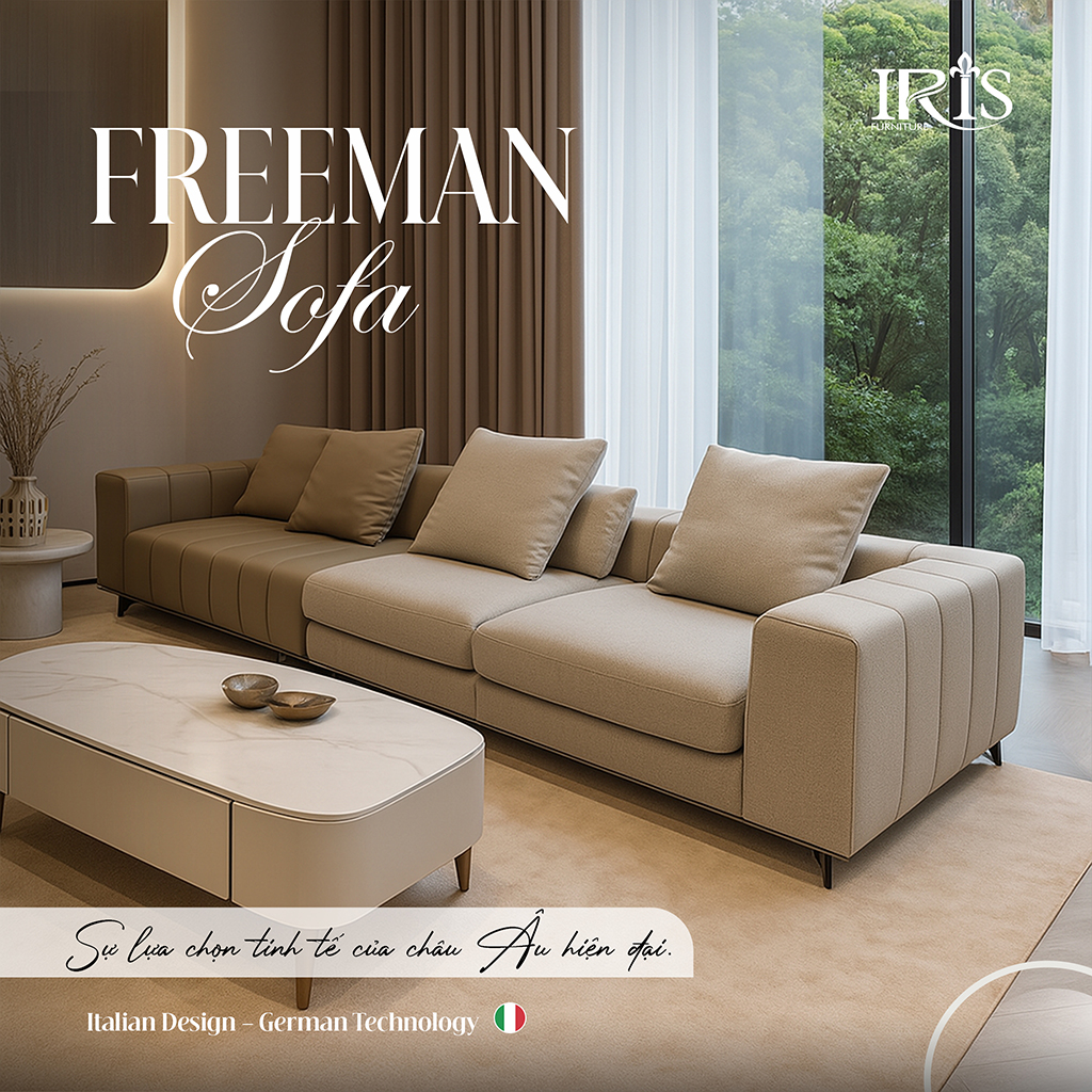 Ghế sofa Freeman thể hiện sự hiện đại và tinh tế của trời Âu 