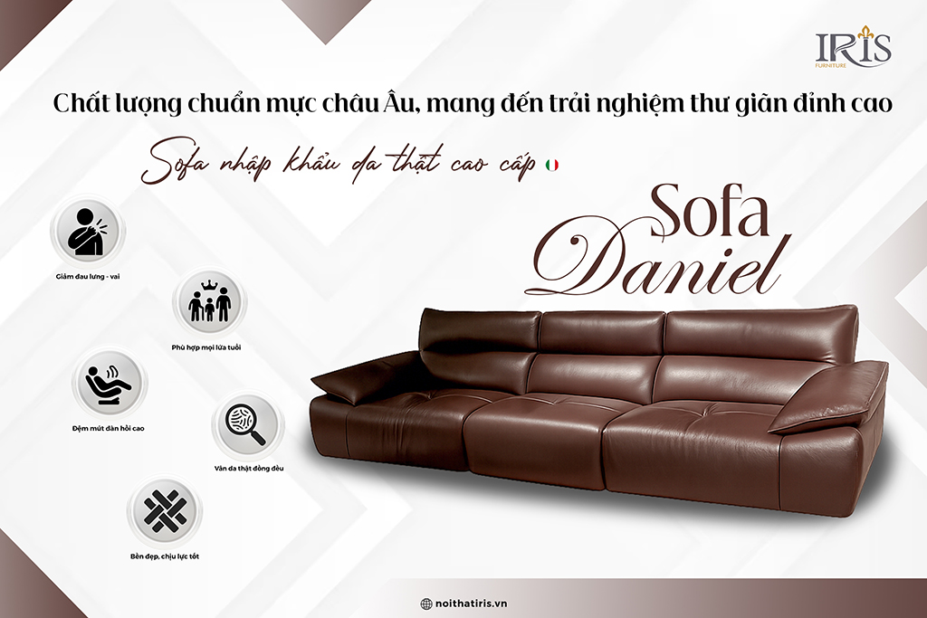 Sofa với chất lượng theo tiêu chuẩn EU mang lại cảm giác thư giãn