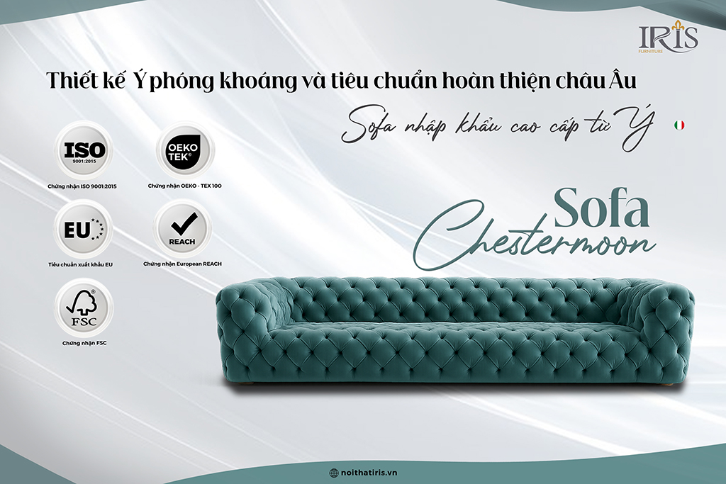 Sofa với sự phóng khoáng trong thiết kế mang đậm Châu Âu