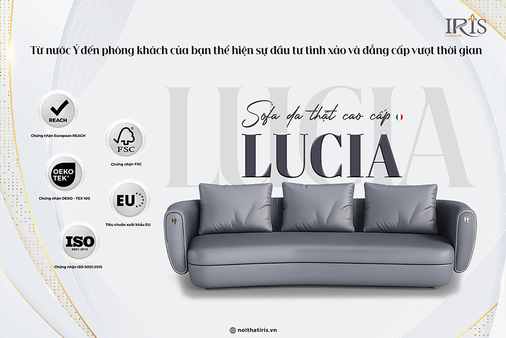Ghế Sofa Lucia đem đến sự đẳng cấp cho phòng khách của bạn
