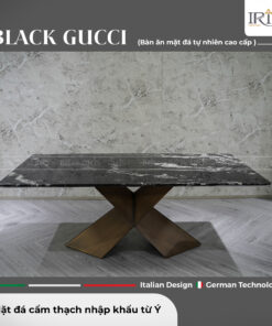 Bàn ăn mặt đá Black Gucci
