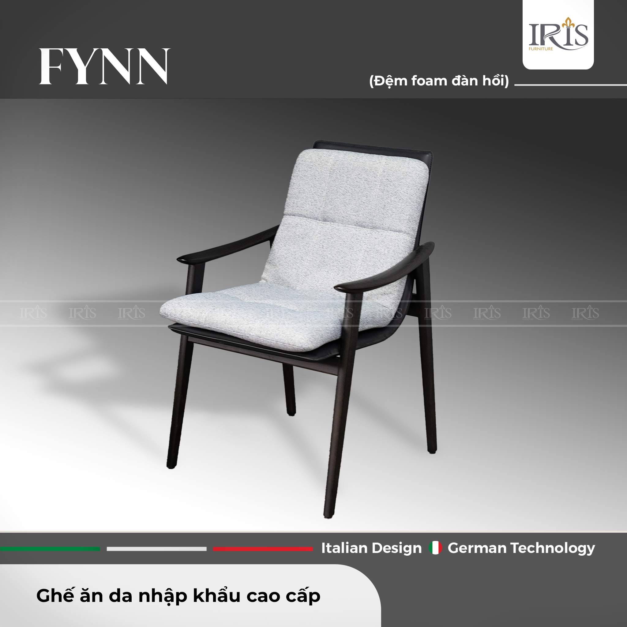 Ghế ăn Fynn cao cấp phong cách sang trọng cho phòng ăn hiện đại