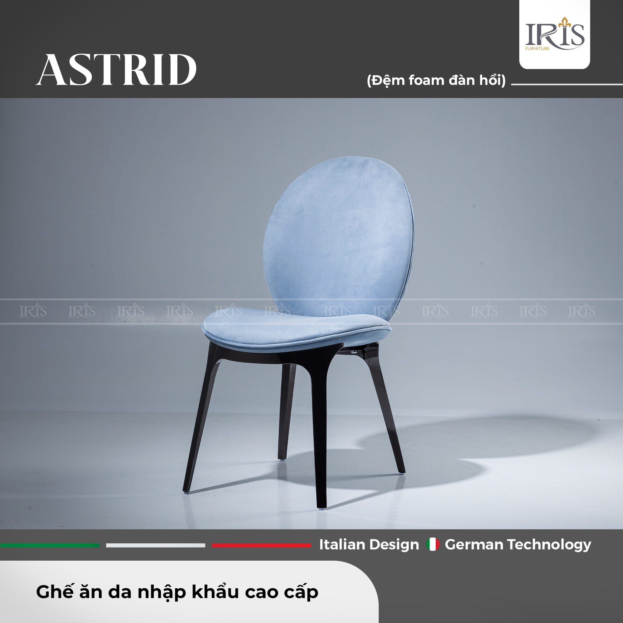 Ghế ăn Astrid cao cấp phong cách Ý cho phòng ăn sang trọng