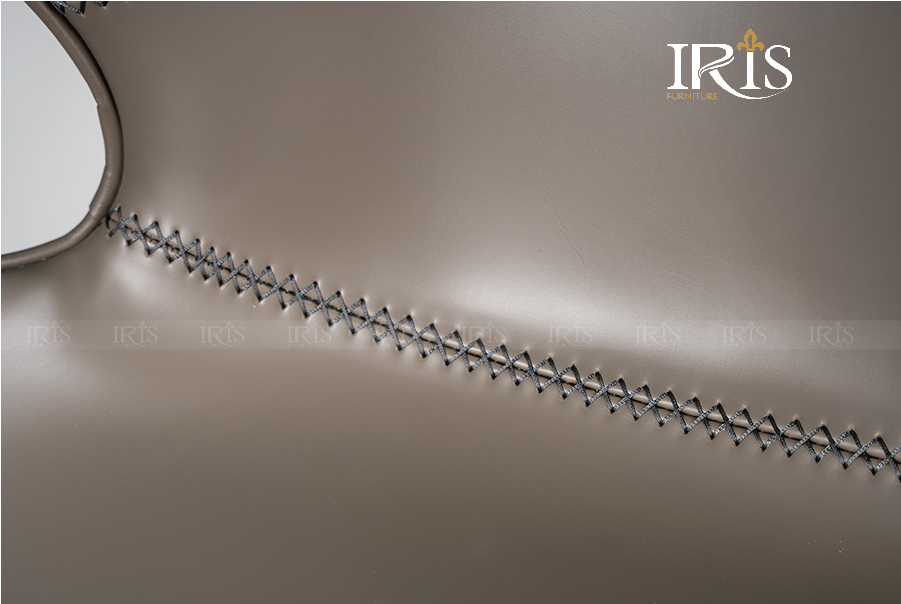 ghế ăn cao cấp bọc da nhập khẩu Matt Grey chi tiết