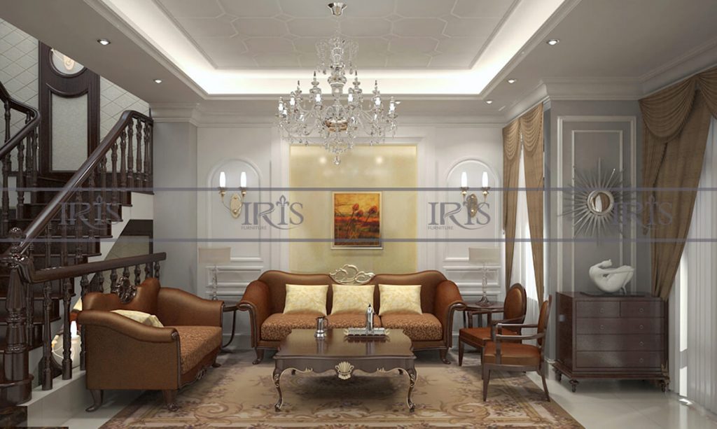 kết cấu phòng khách liền cầu thang 10