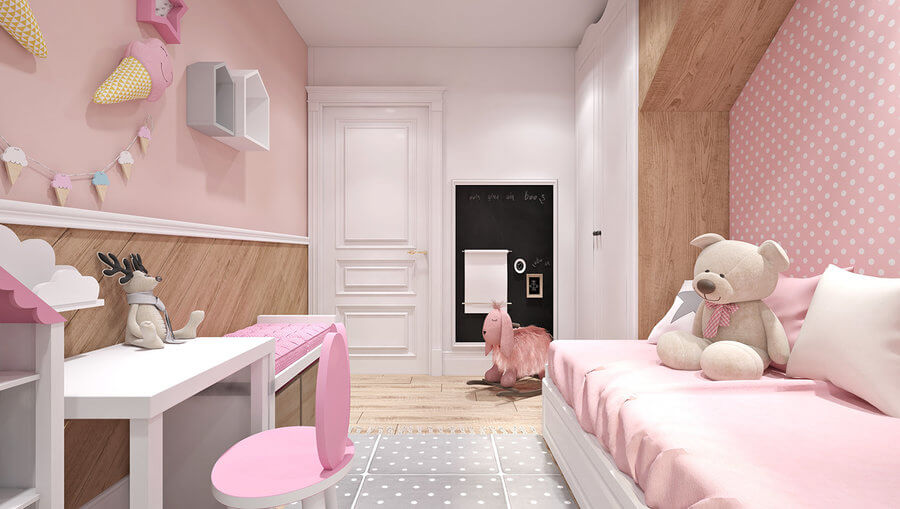 Thiết kế nội thất trẻ em 35 bé gái 01