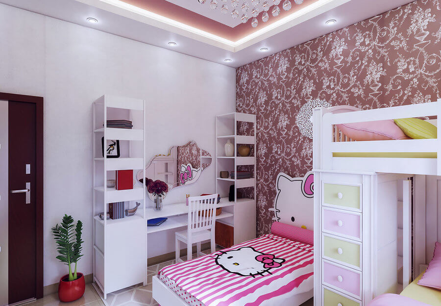 Thiết kế nội thất trẻ em 37 thiết kế nội thất trẻ em phòng bé gái