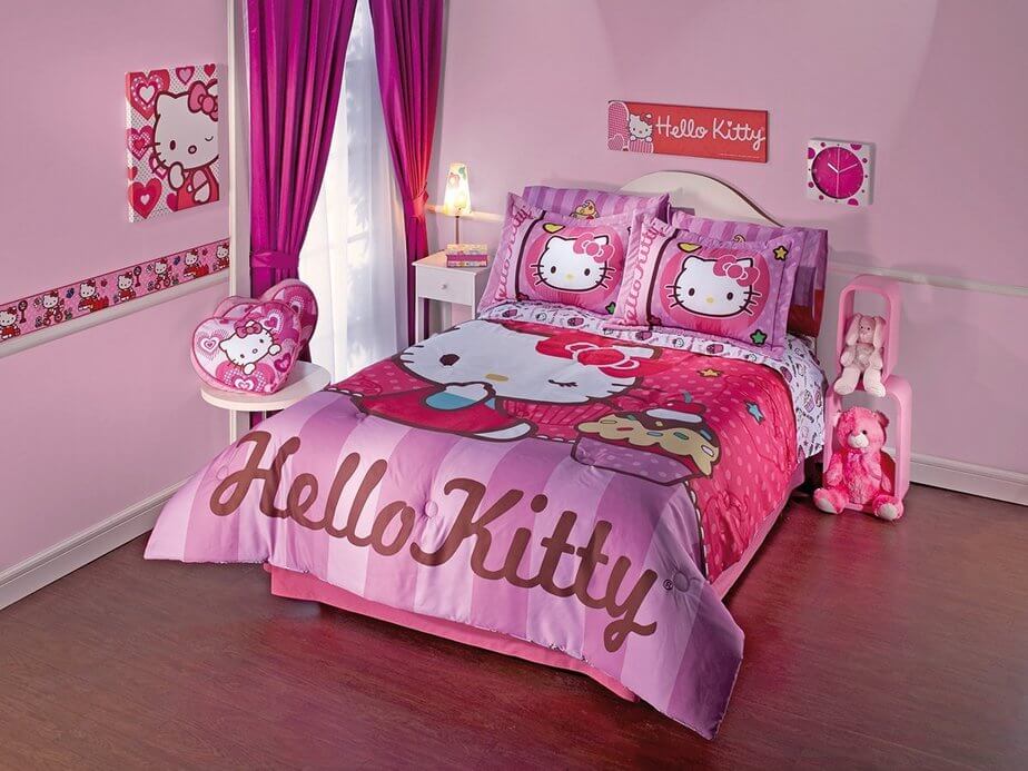 Thiết kế nội thất trẻ em 5 phòng ngủ hello kitty
