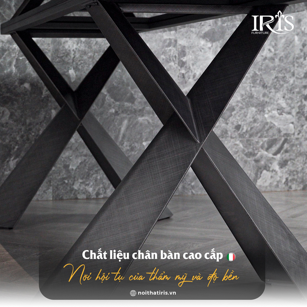 Chân bàn được làm từ chất liệu cao cấp tạo sự bền bỉ và chắc chắn