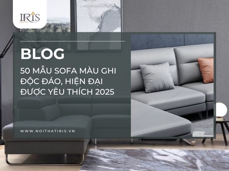 50 Mẫu sofa màu ghi độc đáo, hiện đại được yêu thích 2025