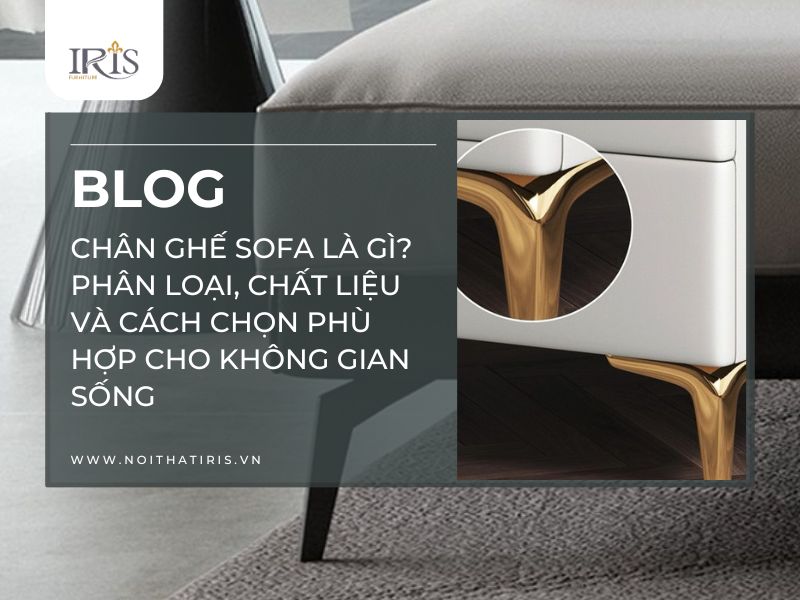 Chân ghế sofa là gì? Phân loại, chất liệu và cách chọn phù hợp cho không gian sống