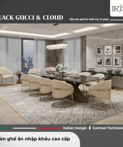 Bộ bàn ăn Black Gucci & Ghế ăn Cloud