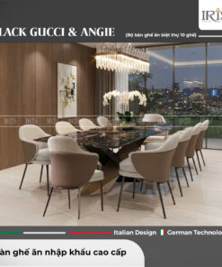 Bộ Bàn Ăn Black Gucci & Ghế Angie