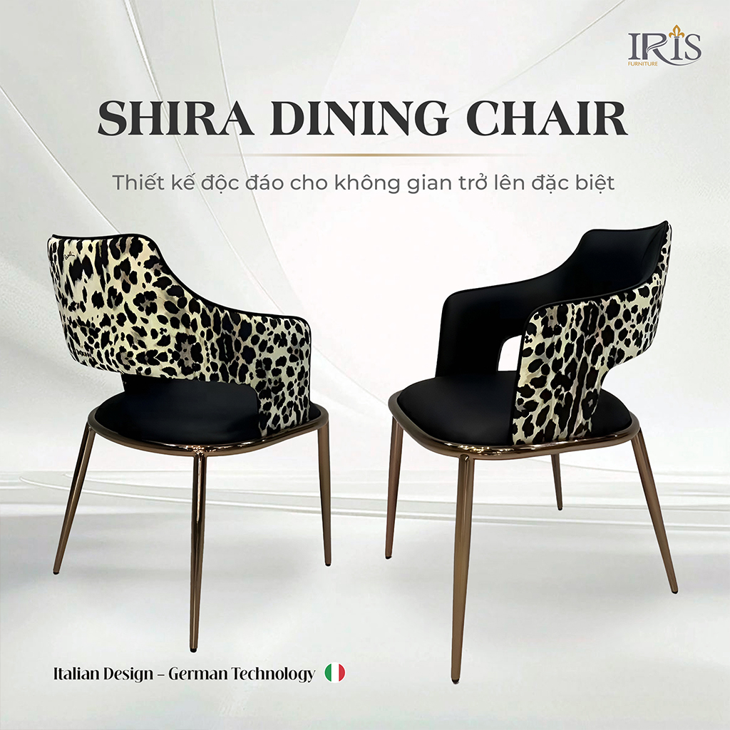 Ghế Shira điểm chạm kim cương cho không gian thượng lưu