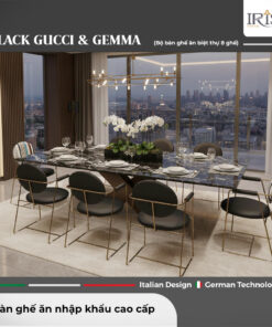 Bộ Bàn Ăn Black Gucci & Ghế Gemma