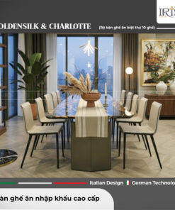 Bộ bàn ăn Golden Silk & ghế B&B Charlotte