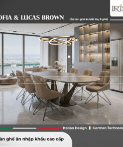 Bàn Ăn Thông Minh Sofia & Ghế Lucas Brown