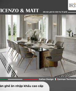 Bộ bàn ăn Vicenzo & ghế Matt