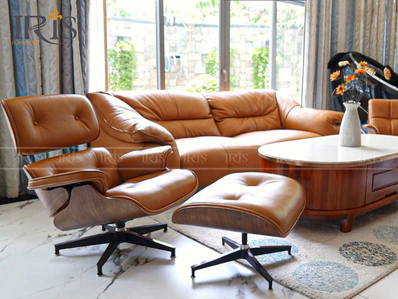 Sofa Nicoletta được làm từ da bò Napa