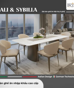 Bàn ăn Bali cao cấp & Ghế ăn Sybilla