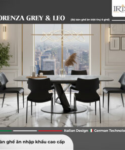Bàn ăn thông minh Lorenza Grey & ghế Leo