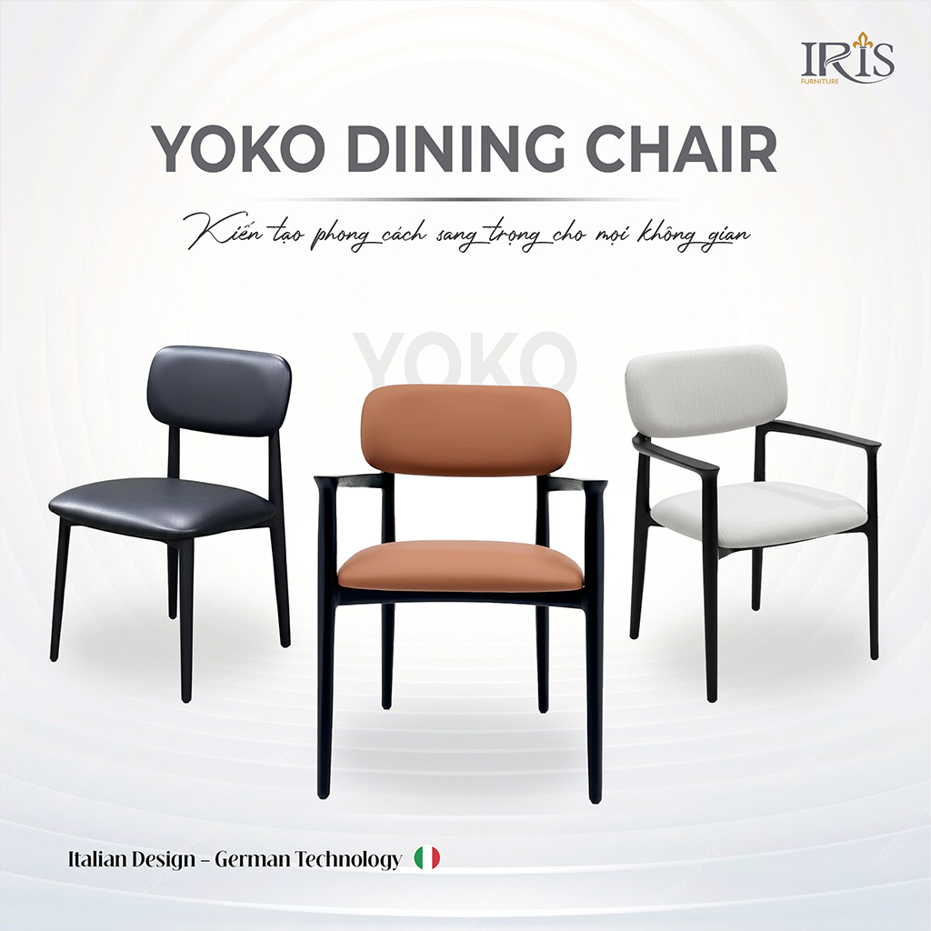 Ghế ăn Yoko thiết kế thanh lịch, nhập khẩu cao cấp
