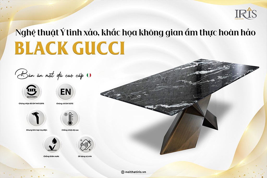 Sự kết hợp sang trọng với tone màu đen - vàng