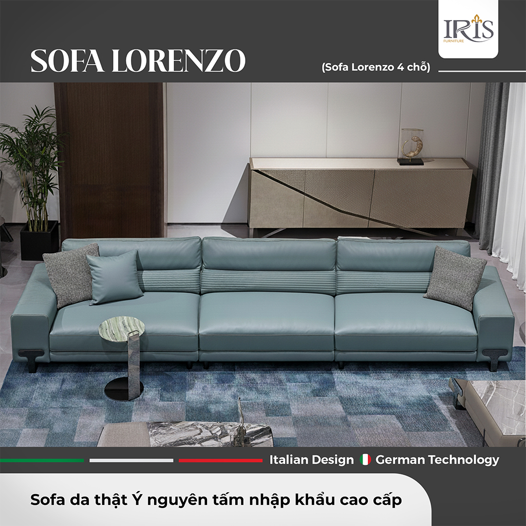 Sofa Lorenzo Casa 3 chỗ nhập khẩu cao cấp