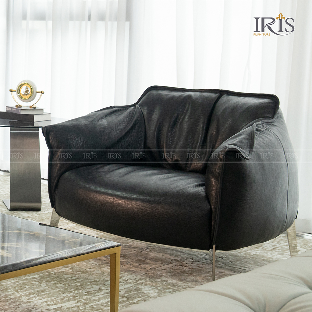 Alternative view of Armchair Archibald Da Bò Top Grain Cao Cấp